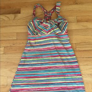Athleta striped swim dress, size S.